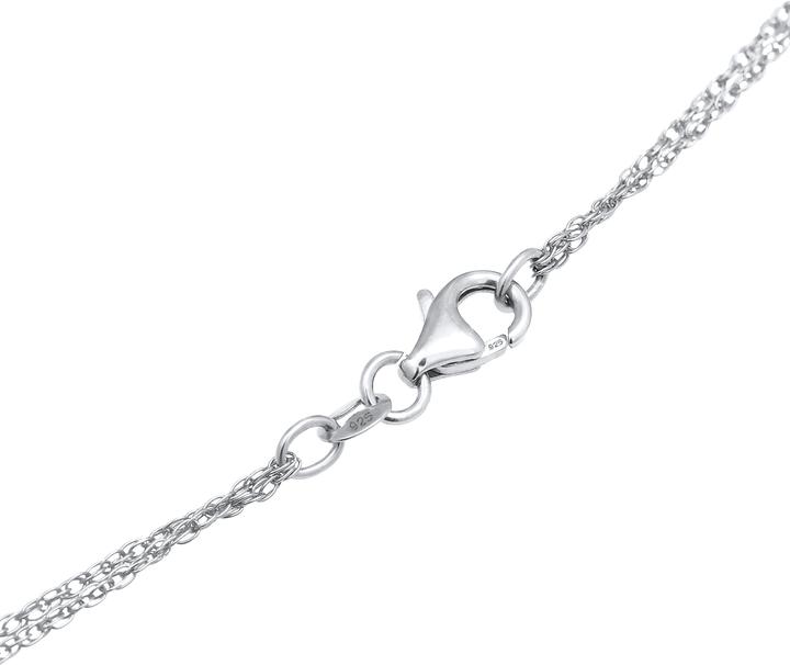 Immagine prodotto Elli 2-lagige Kette mit Plättchen-Anhänger (Argento, 42 cm)