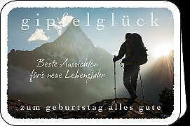 Produktbild Edition Gollong Doppelkarte / Zum Geburtstag (Bergsteigen) / quer