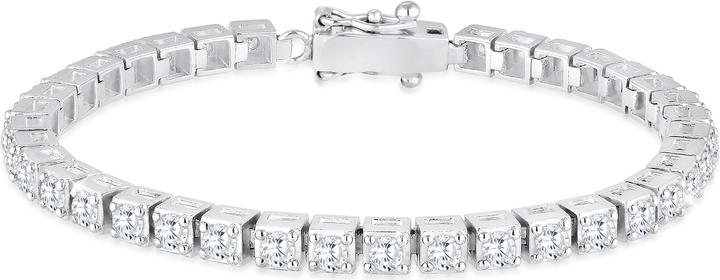 Elli Tennisarmband mit Zirkonia Kristallen (18 cm, Sterling Silber)