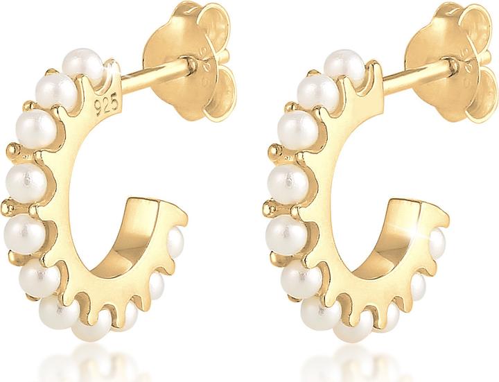 Image du produit Elli Creolen Minimal mit Perlen (Argent Sterling)