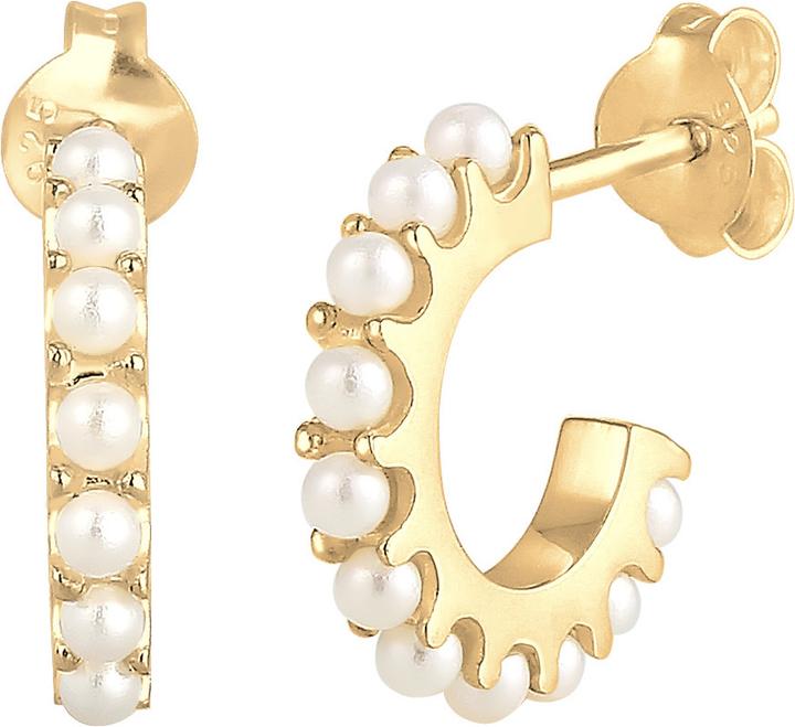 Image du produit Elli Creolen Minimal mit Perlen (Argent Sterling)