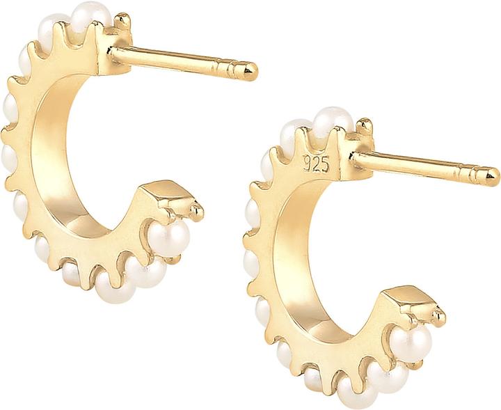 Image du produit Elli Creolen Minimal mit Perlen (Argent Sterling)