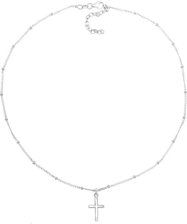 Immagine prodotto Elli Choker Kugelkette Kreuz-Anhänger (Argento, 36 cm)
