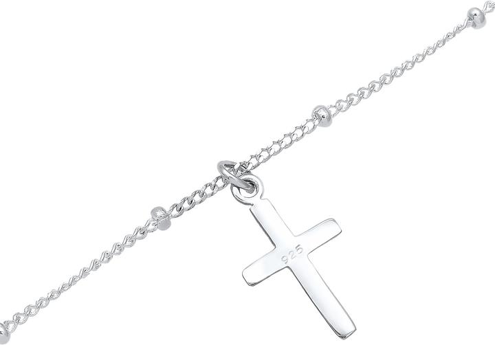 Immagine prodotto Elli Choker Kugelkette Kreuz-Anhänger (Argento, 36 cm)