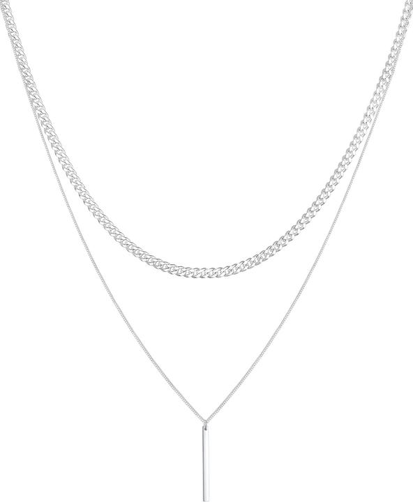 Elli 2-lagige Panzerkette (Sterling Silber, 40 cm)