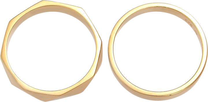 Immagine prodotto Elli Bandring 2er Set Hexagon Look (56, 925 Argento)