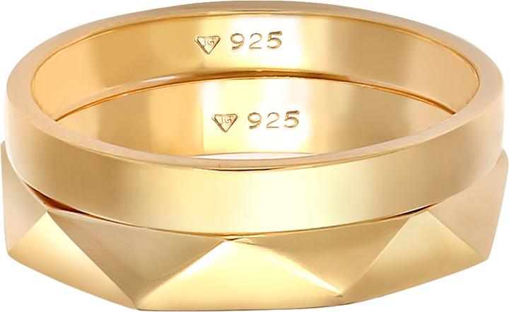 Immagine prodotto Elli Bandring 2er Set Hexagon Look (56, 925 Argento)