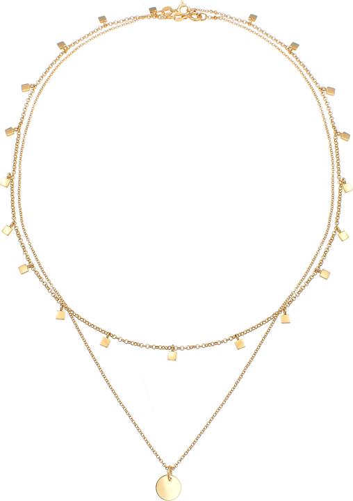 Immagine prodotto Elli 2er Set Choker Layer-Look Plättchen (Argento, 40 cm)