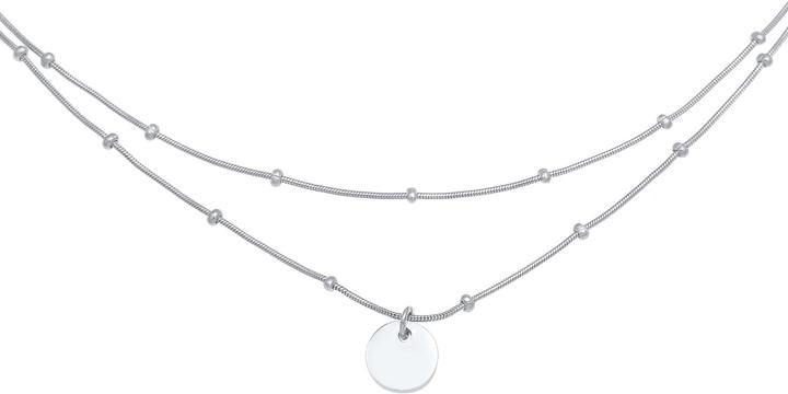 Immagine prodotto Elli Choker Layer Plättchen Kugelkette (Argento, 36 cm)