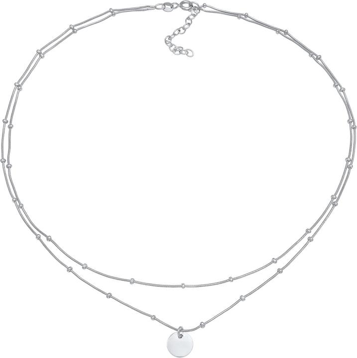 Immagine prodotto Elli Choker Layer Plättchen Kugelkette (Argento, 36 cm)