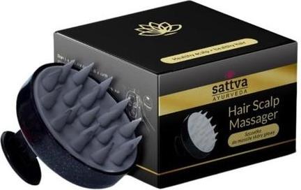 Sattva Ayurveda SATTVA Szczotka do masażu skóry głowy Czarna 1szt