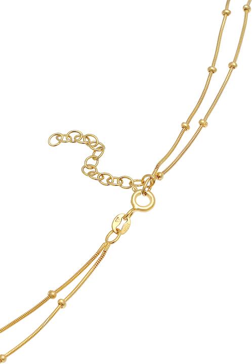 Immagine prodotto Elli Choker Layer Plättchen Kugelkette (Argento, 38 cm)