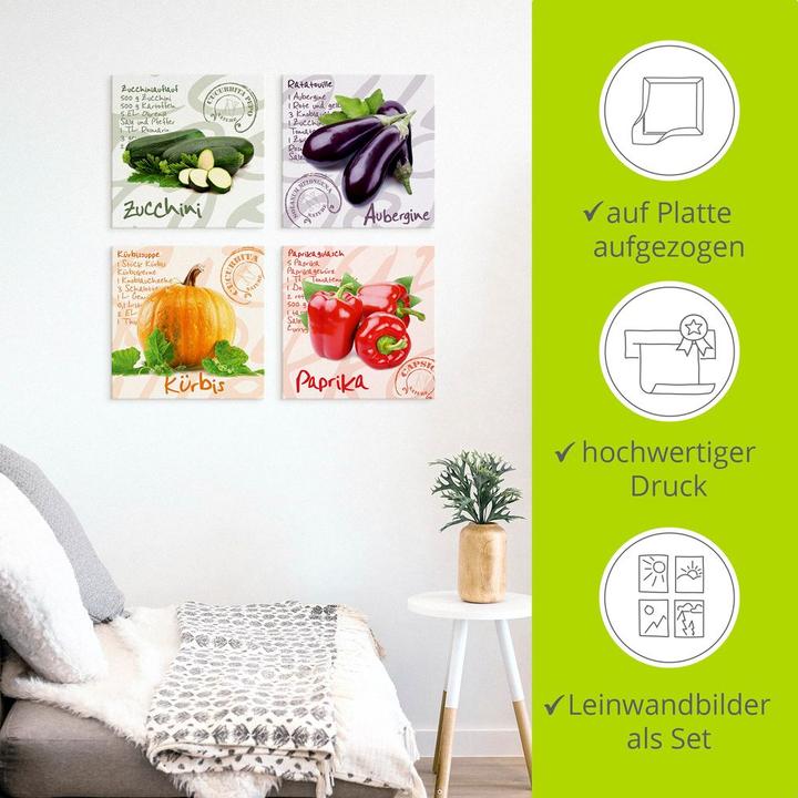 Produktbild Artland Zucchini, Aubergine, Kürbis, Paprika S6PG (30 x 30 cm)