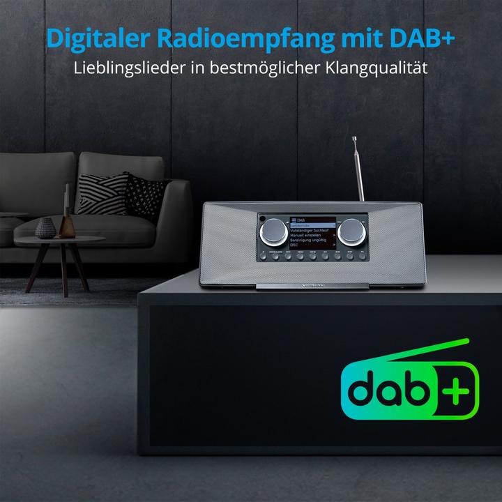 Produktbild Medion MD 89289 Stereo Internetradio grau (Internetradio, DAB+, FM, Bluetooth, WLAN)