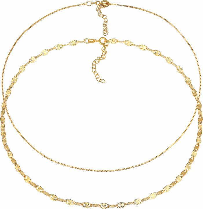 Immagine prodotto Elli Choker Set Venezianer Plättchen (Argento, 36 cm)