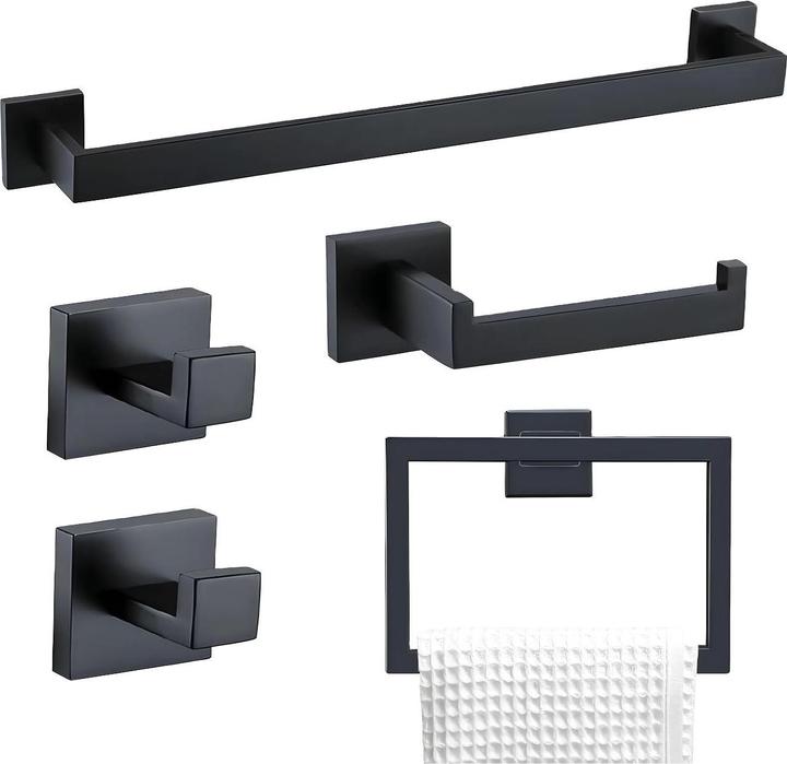Image du produit Hermex Porte-serviettes Set 5-pièces salle de bains Hardware papier toilette titulaire