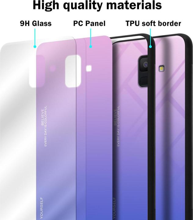Image du produit Cadorabo Couverture en verre TPU 2 couleurs (Samsung Galaxy J6 (2018))