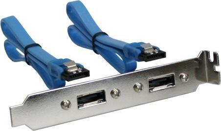 Actual product image InLine eSATA bracket 2x eSATA