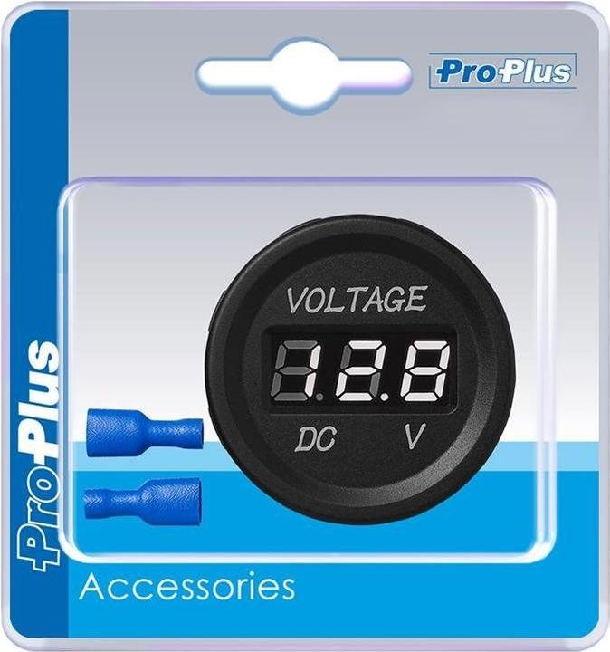 Actual product image ProPlus Built-in voltmeter digital 6-30V in blister pack