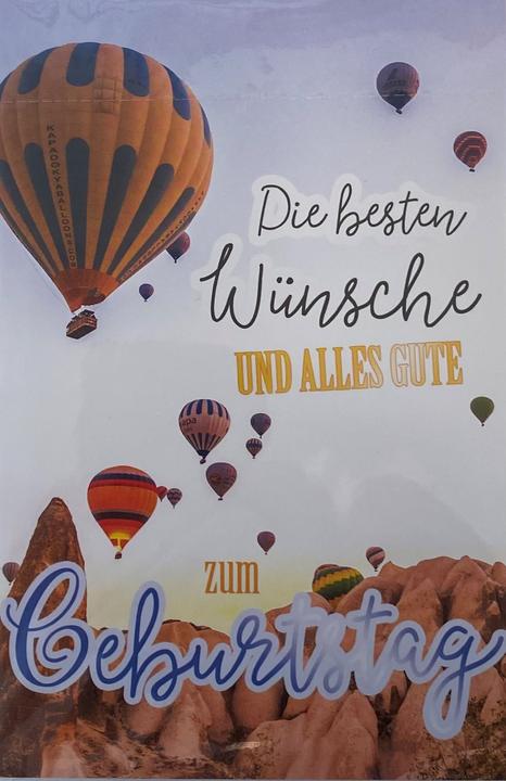 Produktbild Glückwunschkarten Geburtstag Heissluftballon (1 Stk.)