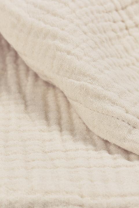 Actual product image Meyco Baby Uni cot sheet - pre-washed muslin - soft sand - 100x150cm