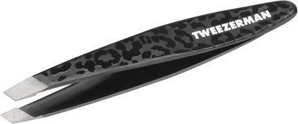 Actual product image Tweezerman Black Leopard Mini Slant Tweezer