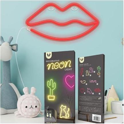 Immagine prodotto Forever Light Luce LED al neon LIPS rosso Pipistrello + USB FLNEO8