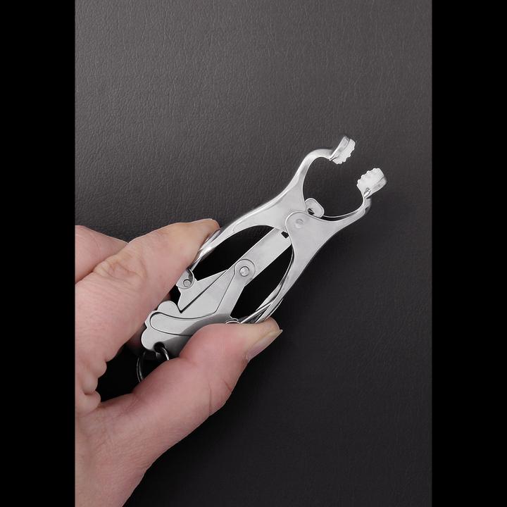 Actual product image Steel Clover Nipple Clamp with Chain