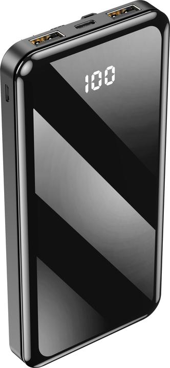 Actual product image Forever power bank TB-411 ALLin1 10000 mAh with cables USB-C + Lightning + microUSB black (10000 mAh, 10 W, 10 Wh)