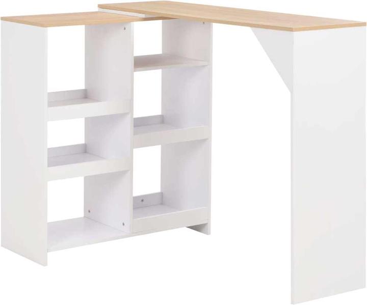 White with natural table top