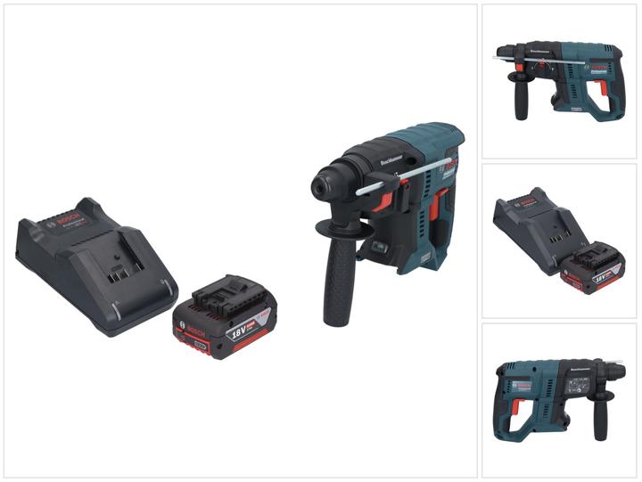 Produktbild Bosch Professional Bosch GBH 18V-21 Professional Akku Bohrhammer 18 V 2,0 J SDS plus Brushless + 1x Akku 4,0 Ah + Lade (Akkubetrieb)