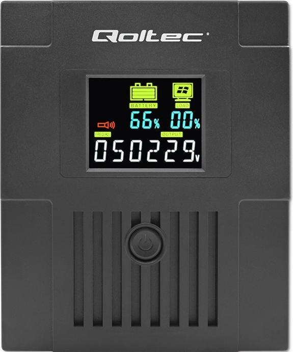 Actual product image Qoltec Zasilacz awaryjny UPS | Monolith | 1500VA | 900W | LCD | USB (1500 VA, 900 W, Line-interactive UPS)