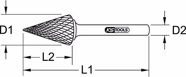 Produktbild KS Tools HM Spitzkegel-Frässtift Form M
