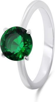 Image du produit Brilio Silver - Timeless silver ring with green zircon RI057WG - Circuit : 52 mm (52)