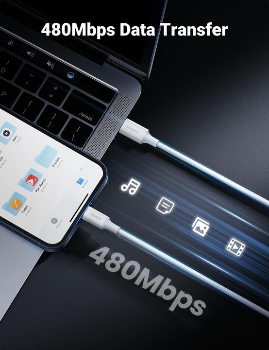 Produktbild Ugreen USB Typ C – Lightning (0.50 m, USB 2.0)