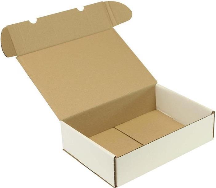 Actual product image Transpak Hinged box 1-wall dimensions 300x215x77mm A4 quality 1.20 B white white (50 x)