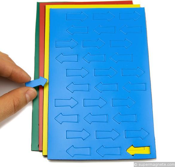 Actual product image Supermagnete Super magnet magnetic symbols arrow small blue (30 x)