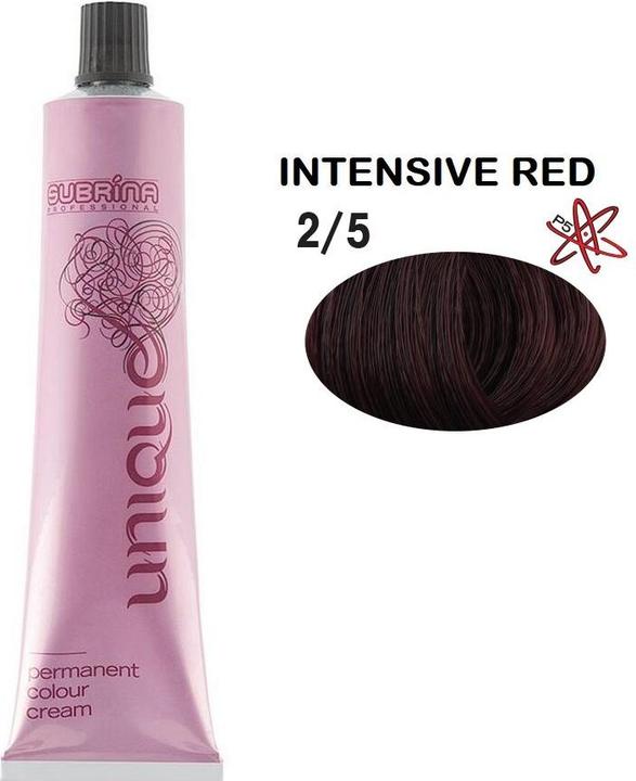 Subrina Professionelles einzigartiges permanentes Haarfärbemittel 25 Rot Schwarz - 100 ml