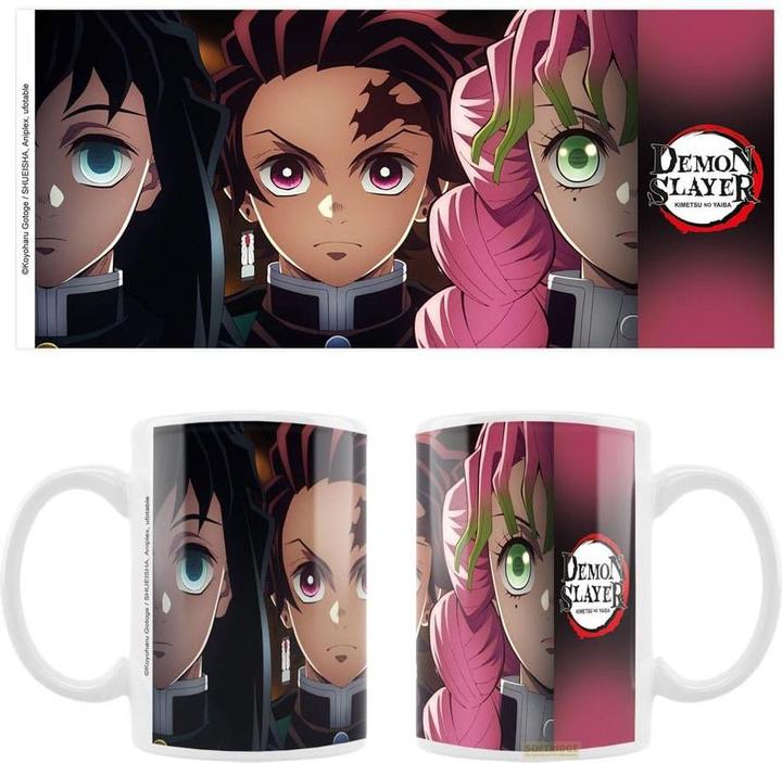 Actual product image Sakami Demon Slayer: Kimetsu no Yaiba ceramic cup Tanjiro, Mitsuri, Muichiro (320 ml)