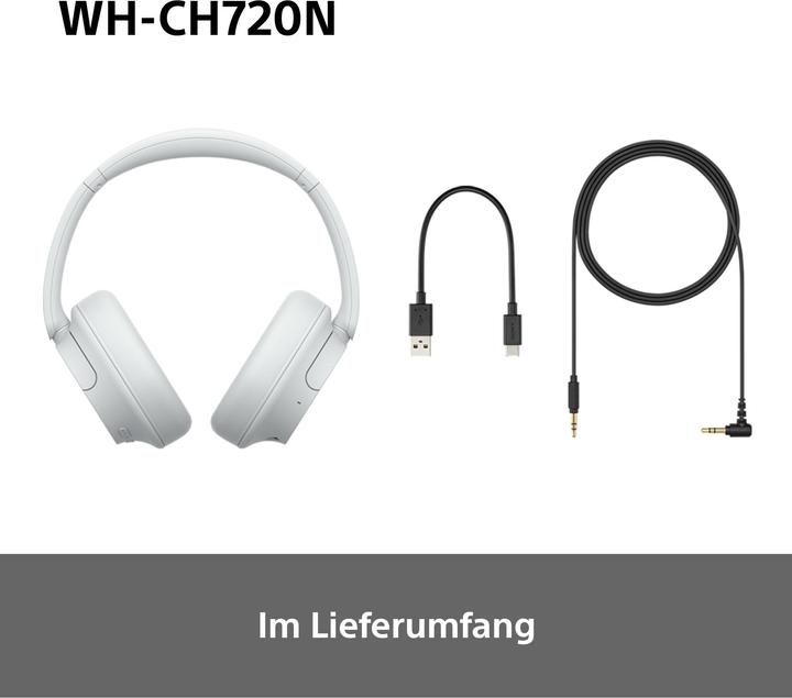 Productafbeelding Sony WH-CH720N (NC, 35 h, Draadloze, Bedraad)