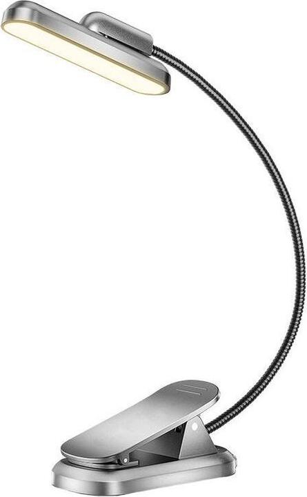 Immagine prodotto Glocusent Lampada senza fili Luce rotante per libri, USB-C 1000mAh (Grigio)