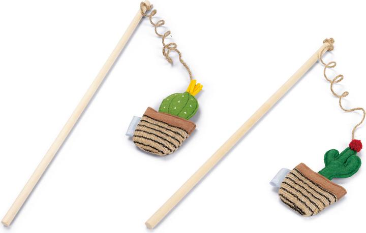 Actual product image Beeztees Catnip cat fishing rod cactus (Catmint toy)