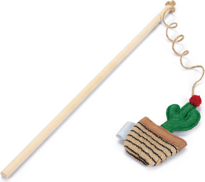 Actual product image Beeztees Catnip cat fishing rod cactus (Catmint toy)