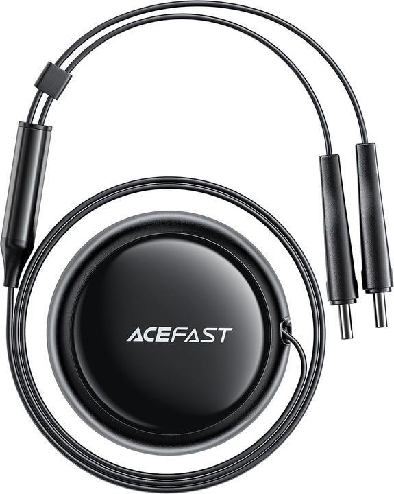 Actual product image Acefast Car Charger B13, 53W, 2xUSB-C, with retractable cable (black)