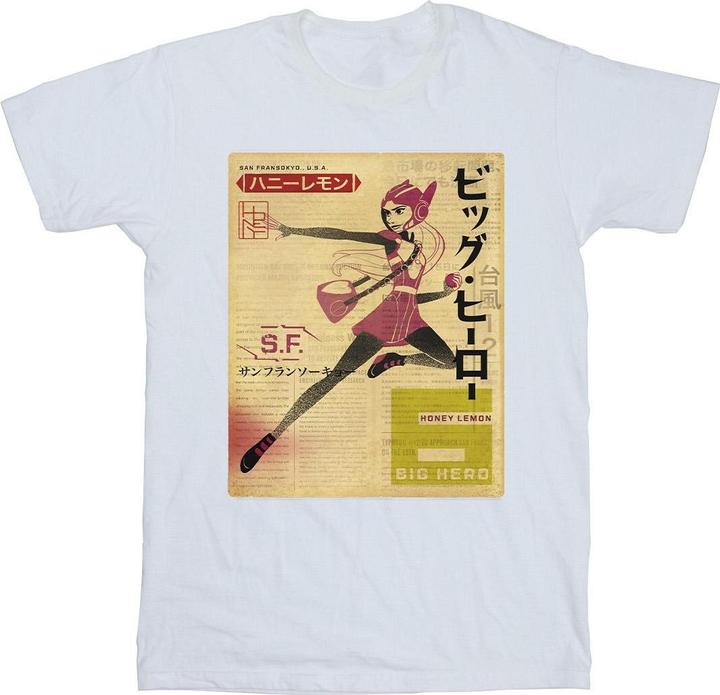 Disney Big Hero 6 Baymax Honey Lemon Newspaper TShirt Jungen