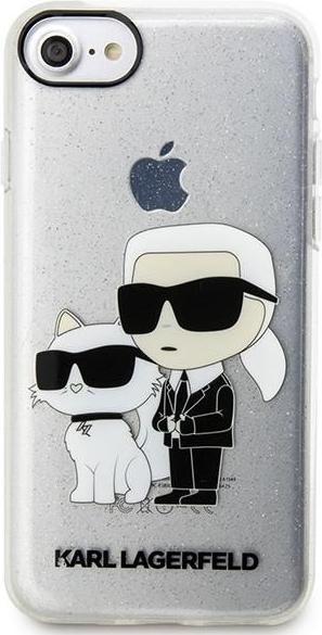 Image du produit Karl Lagerfeld KLHCI8HNKCTGT iPhone 7/8/ SE 2020 / SE 2022 étui rigide transparent Gliter Karl&Chou (Apple iPhone 7, Apple iPhone SE, Apple iPhone 8)