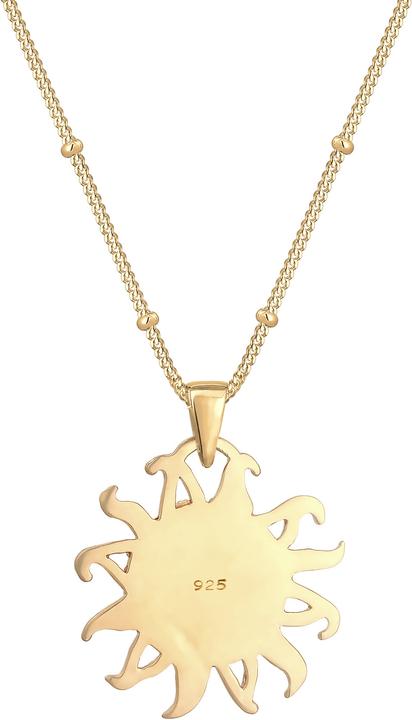 Produktbild Elli Kugelkette Sonne Anhänger Vintage Design (Sterling Silber, 45 cm)