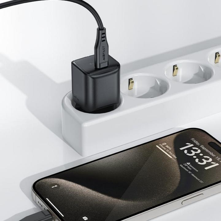 Produktbild Acefast A73 Mini PD 20W GaN USB-C Wandladegerät – Schwarz (20 W)