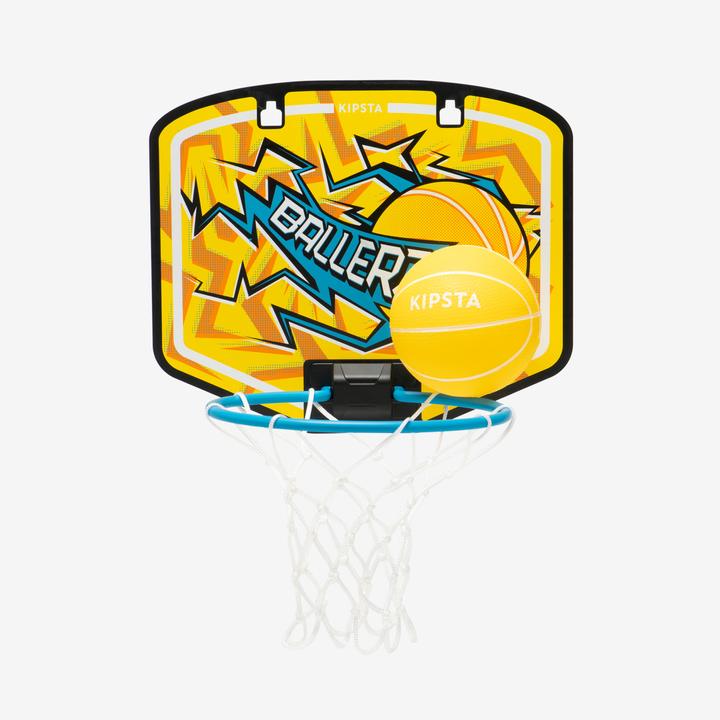 Kipsta Mini Basketballkorb - SK100 gelb/blau