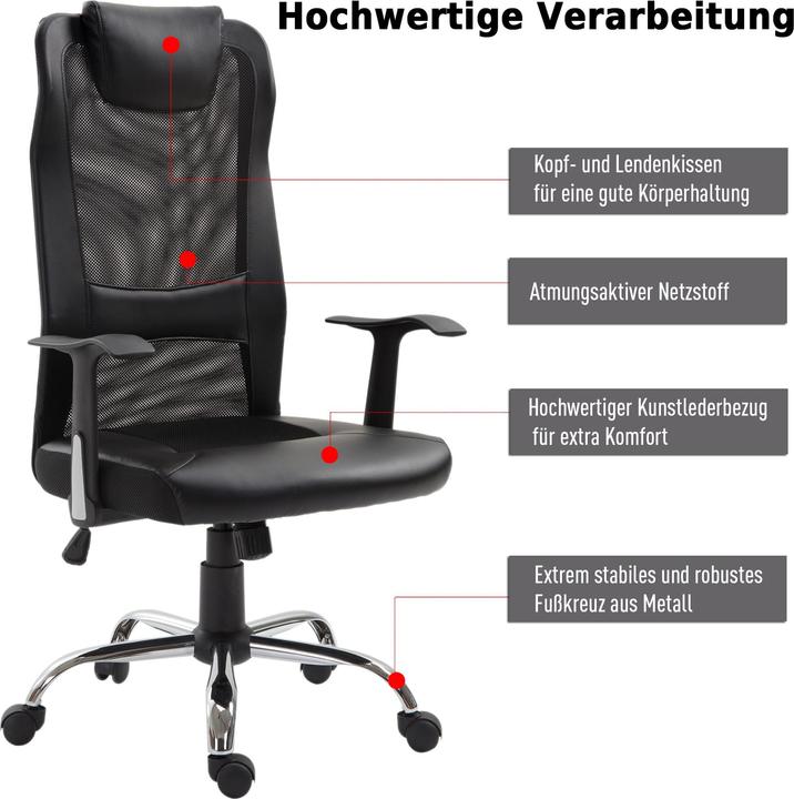Produktbild Vinsetto Bürostuhl ergonomisch